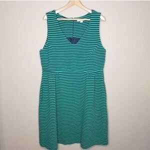 Boden | Blue and Green Striped Dress